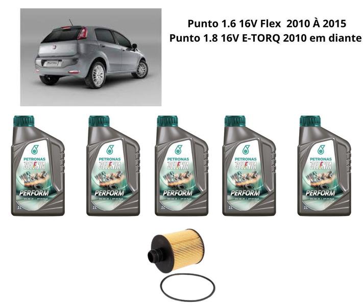 Imagem de Kit troca de oleo punto 1.8 16v e-torq jul/10 diante selenia