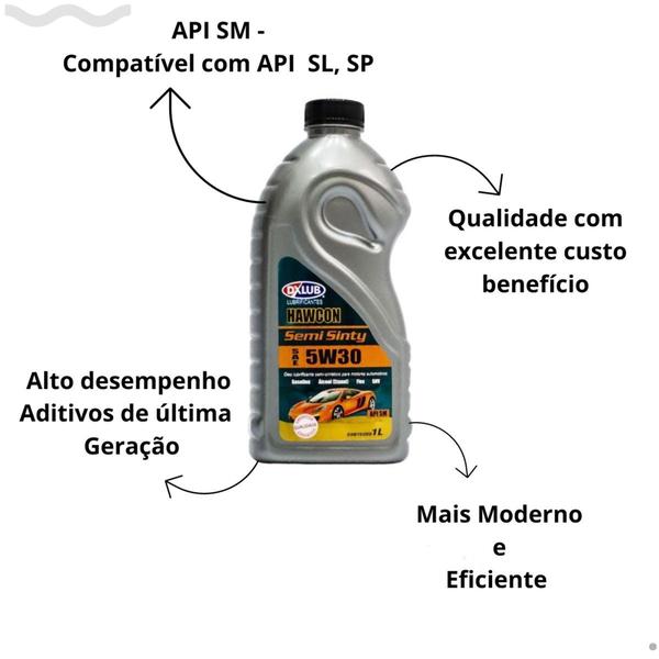 Imagem de Kit troca oleo 5w30 carro semi sintetico - 5 litros alta performance