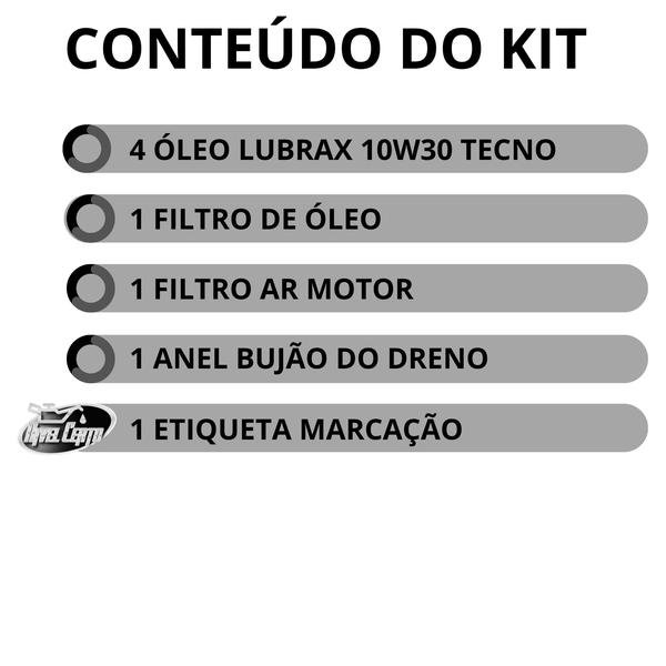 Imagem de Kit Troca Oleo E Filtros Honda Fit 1.4 Com Lubrax 10w 30