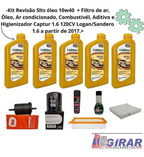 Imagem de Kit Troca Óleo Motor Mto 10w40 Captur 1.6 Logan Sandero 1.6