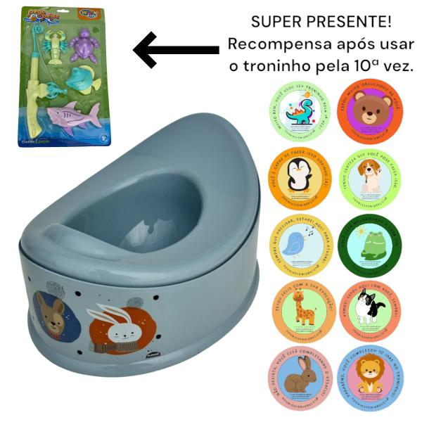 Imagem de Kit Troninho Infantil Adesivo e Presente Incentivo Desfralde