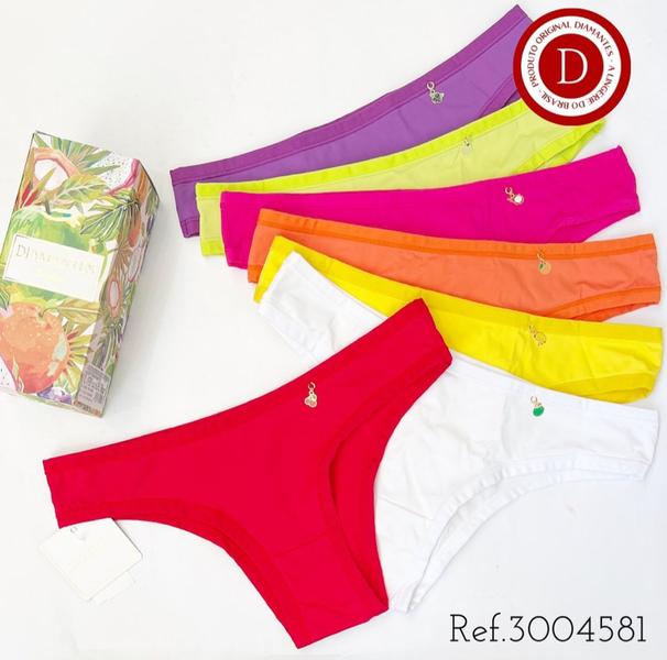 Imagem de Kit Tropical 7 calcinhas Diamantes Lingerie TAM GG