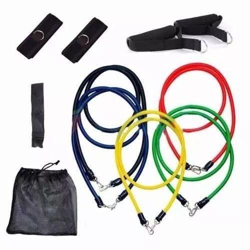 Kit Tubing Elástico 11 Itens Treinamento Funcional Pilates, - Mr Vendas Imagem de Kit Tubing Elástico 11 Itens Treinamento Funcional Pilates,