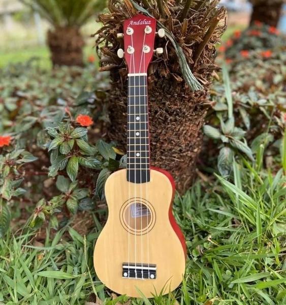 Imagem de Kit Ukulele Barato Acústico Soprano Andaluz Uk-s01 Natural