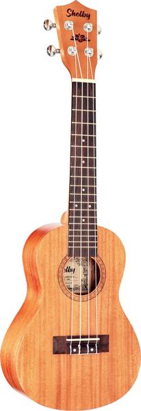Imagem de Kit ukulele concert acústico su23m shelby  +capa + capotraste  + afinador eletrônico + 2palhetas