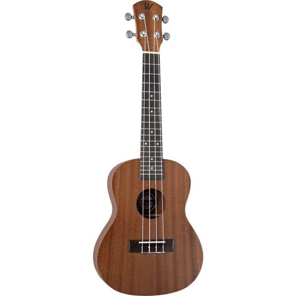 Imagem de Kit Ukulele Concert Eletrico Cordas Aquila Sapele Natural Winner Ux02