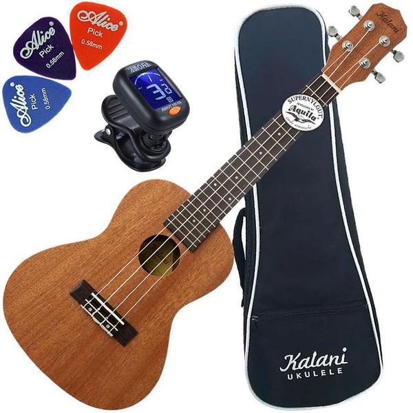 Imagem de Kit Ukulele Concerto 24 Tribes Sapele Kalani Kal220 Cs