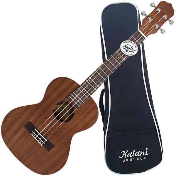 Imagem de Kit Ukulele Eletroacústico Tenor Kalani Kal200 Tt + Bag