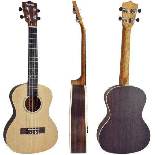 Imagem de Kit Ukulele Shelby Tenor Acústico Completo C/ Escudo Su25r