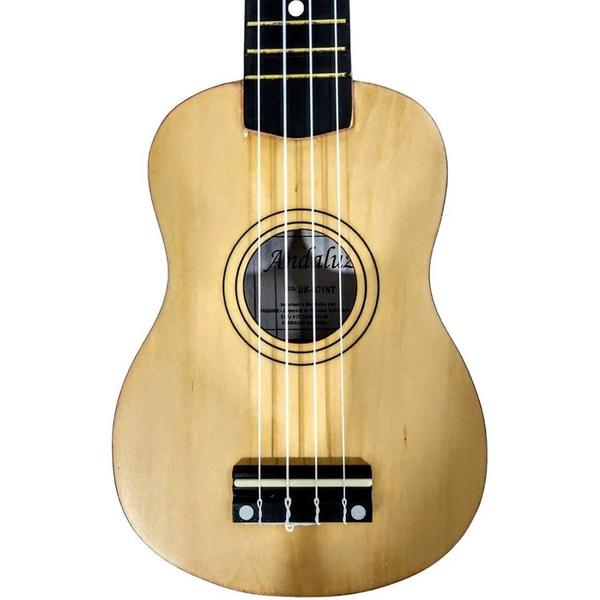 Imagem de Kit Ukulele Soprano Eletrico Ativo Andaluz Uk-s01 Eq Natural Fosco Ux03