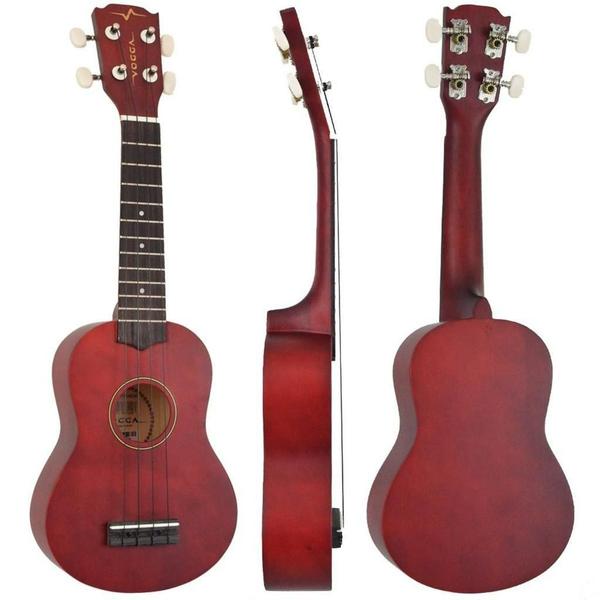 Imagem de Kit Ukulele Soprano Elétrico Ativo Vogga VUK303 BC - Brown Coffee Ux03