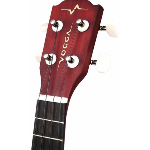 Imagem de Kit Ukulele Soprano Elétrico Vogga Vuk309 Mh - Mahogany