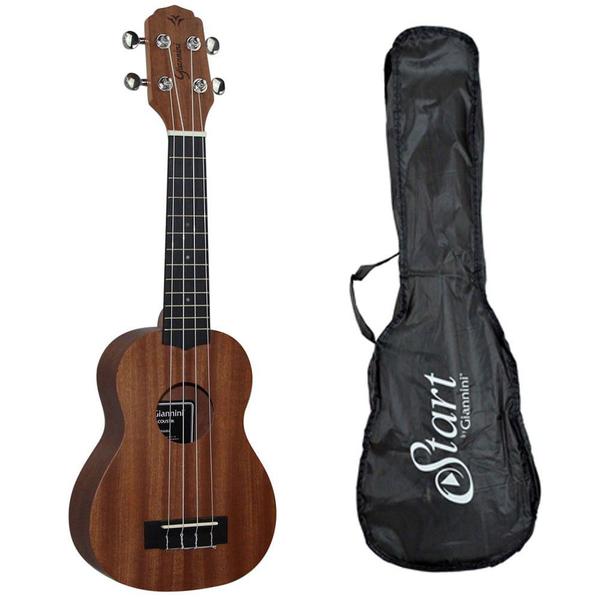 Imagem de Kit Ukulele Soprano Giannini Acústico Guk-21 Walnut Satin Ws