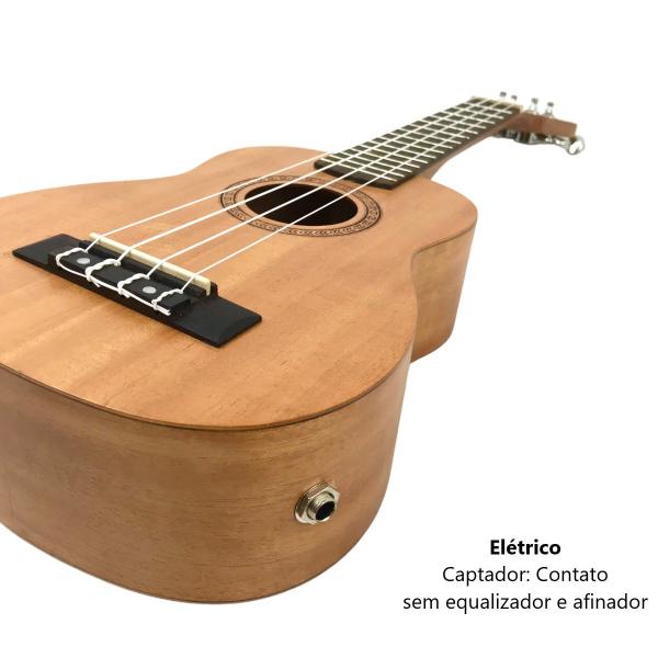 Imagem de Kit Ukulele Soprano Shelby Elétrico Mogno Su21m Completo