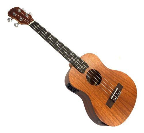 Imagem de Kit Ukulele Tenor Eletrico Sapele Natural Malibu 26se C/ Bag