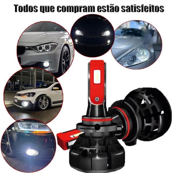 Imagem de Kit ultra led fiat toro farol alto baixo e milha z1 9000 lumens com canceler 