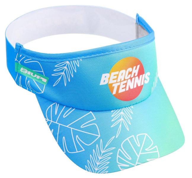 Imagem de Kit Undergrip Spider Rosa + Viseira Beach Tennis HUPI Azul