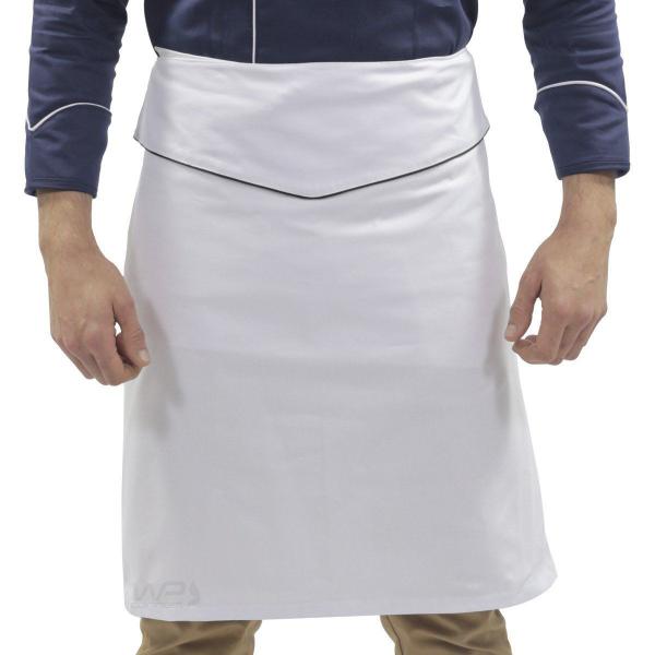 Imagem de Kit Uniforme de Chef Dólmã Azul Blueberry Avental de Cintura Branco