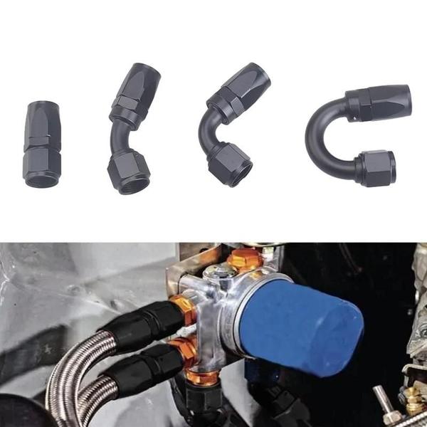 Kit Universal de Mangueiras Giratórias AN4 AN6 AN8 AN10 AN12 - 4 Unidades Retas e 4 a 45° Imagem de Kit Universal de Mangueiras Giratórias AN4 AN6 AN8 AN10 AN12 - 4 Unidades Retas e 4 a 45°