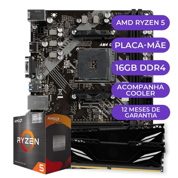 Kit Upgrade Gamer, AMD Ryzen 5 5600GT, B450M, 16GB - Mancer Imagem de Kit Upgrade Gamer, AMD Ryzen 5 5600GT, B450M, 16GB
