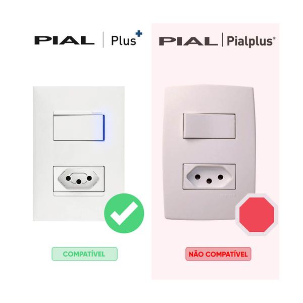 Imagem de Kit USB Simples 1.5A Com Placa Embutir em Móveis Branco PIAL Plus+ Legrand