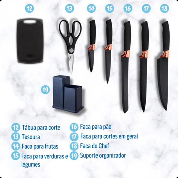 Imagem de Kit Utencilios de Cozinha em Silicone 19 Peças