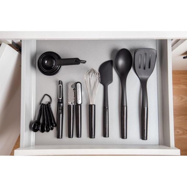 Imagem de Kit Utensílios Cozinha KitchenAid Preto 15 Peças Colher Espatula Abridor Fue