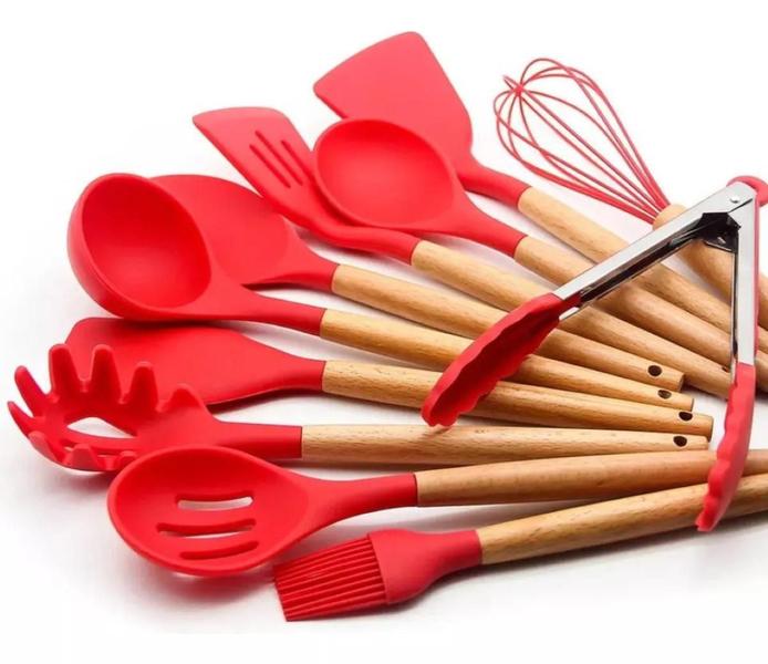 Imagem de Kit Utensílios De Cozinha De Silicone - 12 Peças