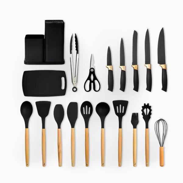 Imagem de Kit Utensílios de Cozinha Jogo Completo 19 Peças