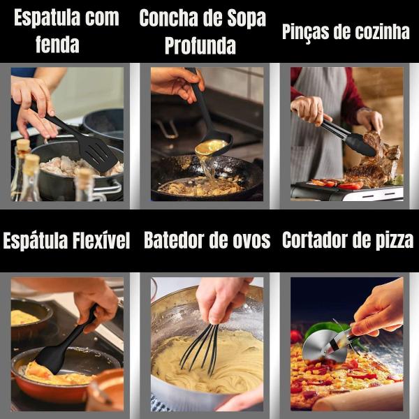 Imagem de Kit Utensilios de Cozinha Tamanho Grande 43 peças