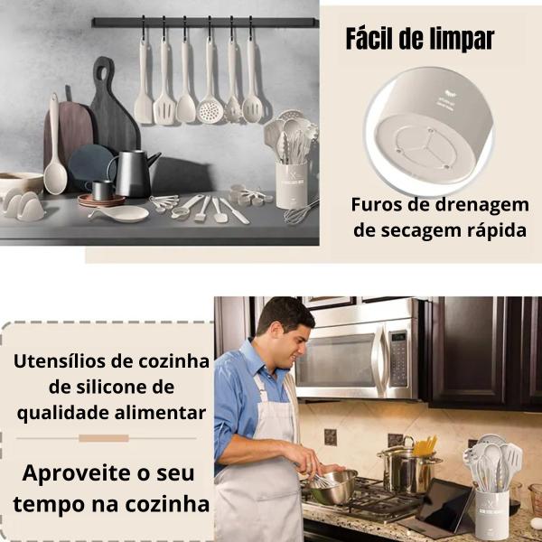 Imagem de Kit Utensilios de Cozinha Tamanho Grande 43 peças