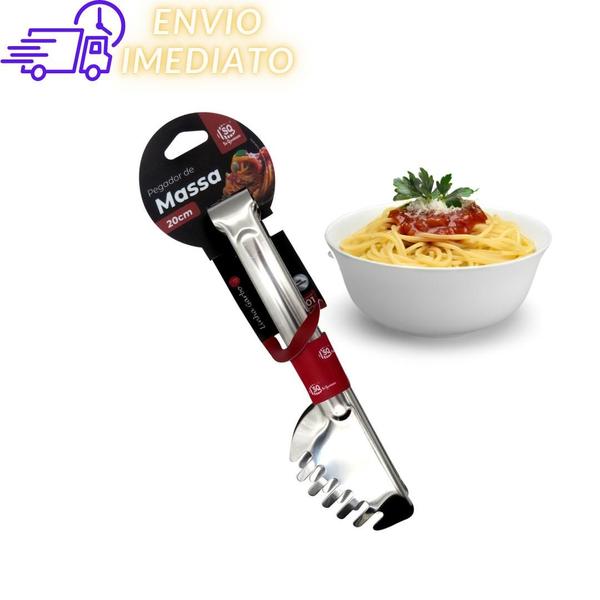 Imagem de Kit Utensilios de Inox Colher Concha Pegador de Massa Pegador de Salada Arroz Feijão Caldos Sopa Macarrão