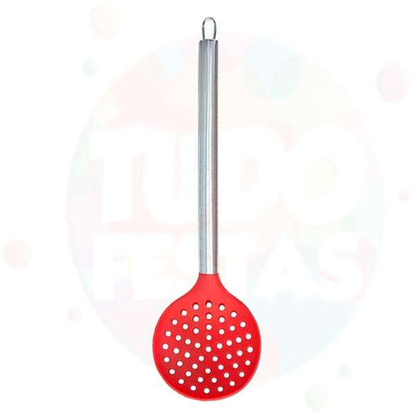 Imagem de Kit Utensílios De Silicone Para Cozinha 6 peças Com Cabo Inox Jogo Para Cozinha