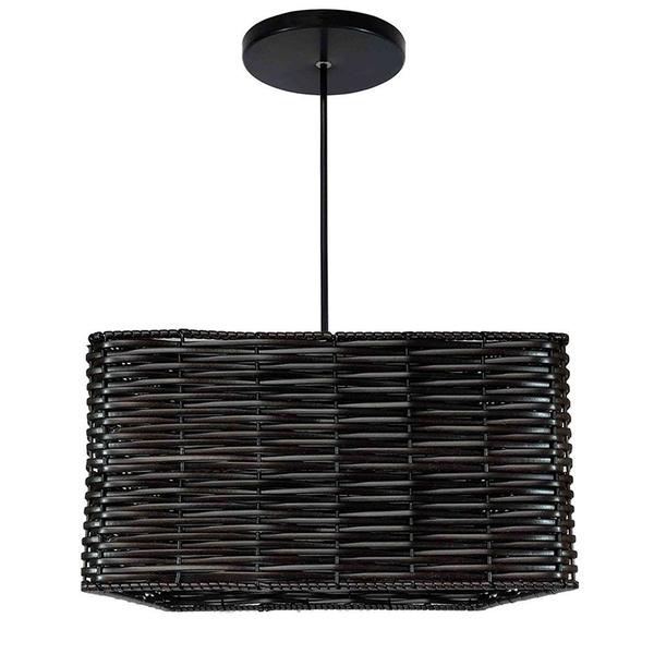 Kit Utron 2 Lustres Luminária Pendente Junco Quadrado 35cm Imagem de Kit Utron 2 Lustres Luminária Pendente Junco Quadrado 35cm