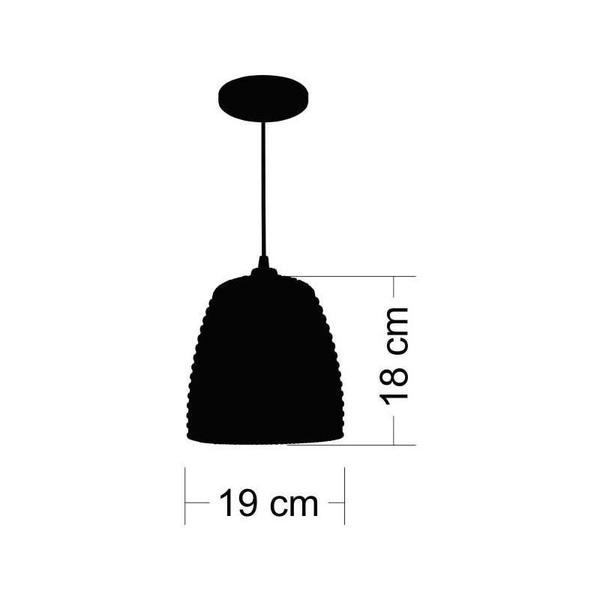 Imagem de Kit Utron 2 Lustres Luminária Pendente Junco Taça 19Cm Cores