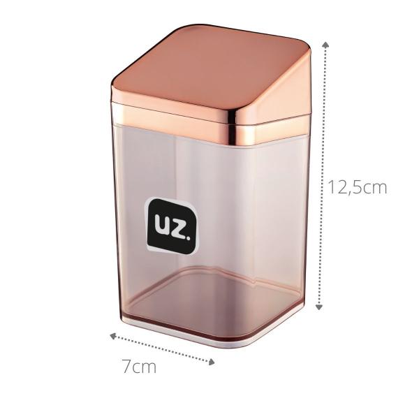 Imagem de Kit UZ Porta Algodão, Saboneteira e Porta Escova Rose Gold