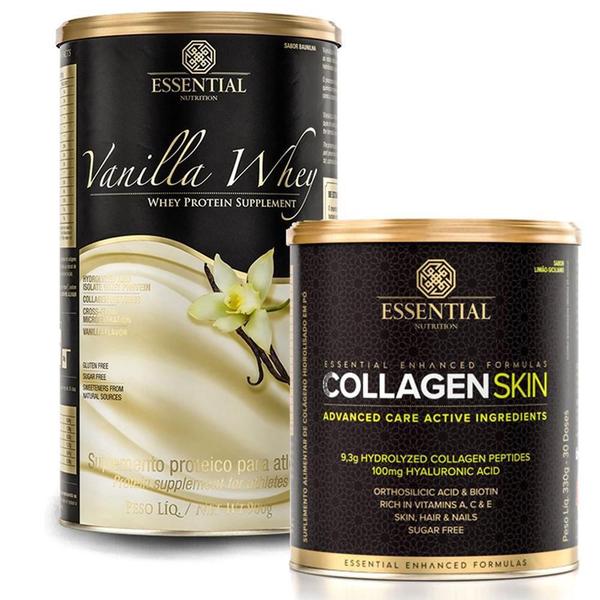 Imagem de Kit Vanilla Whey Protein 900G + Collagen Skin 330G Essential