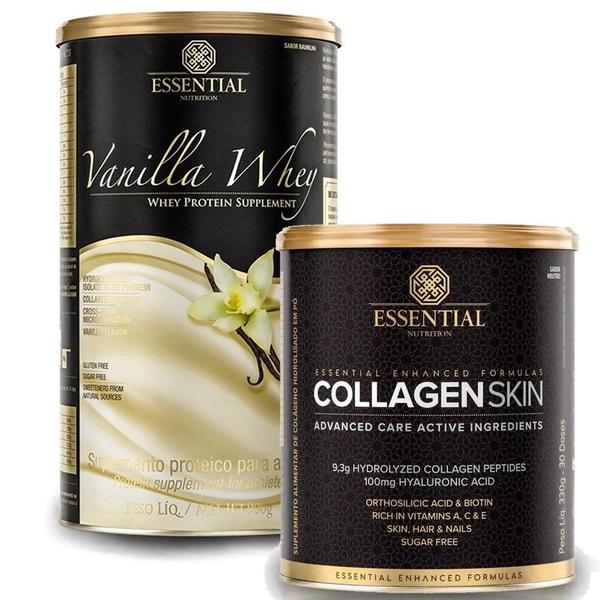 Imagem de Kit Vanilla Whey Protein 900G + Collagen Skin 330G Essential