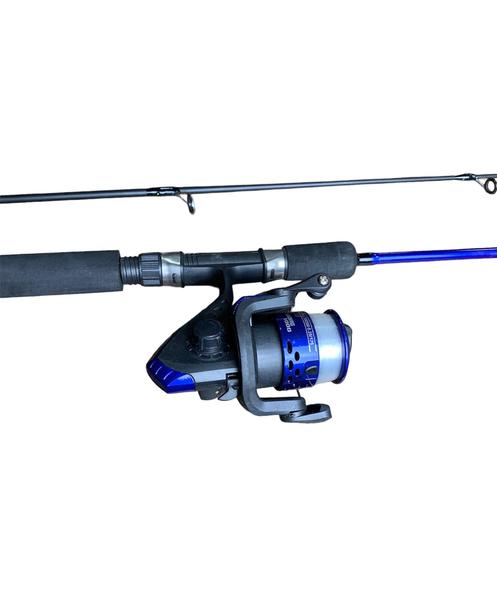 Imagem de kit Vara 1,50m 17lb 2P + Molinete Sabre Azul Linha 0,30