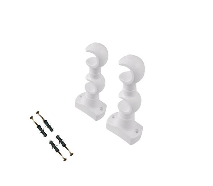 Imagem de Kit Varão Duplo 19/19Mm 1,50 Branco Completo Reibraz