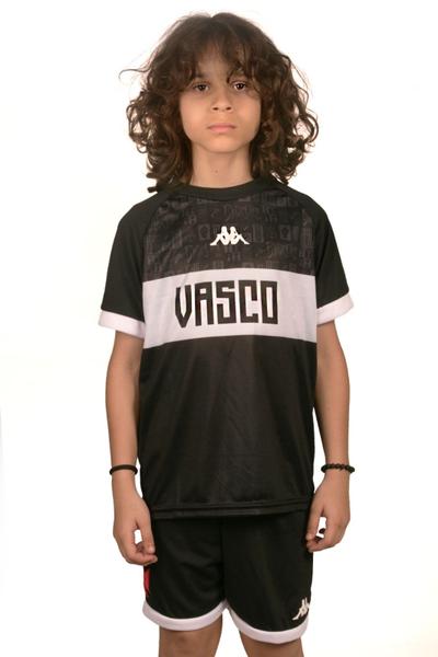 Imagem de Kit Vasco Camiseta e Shorts Infantil e Juvenil Oficial Kappa