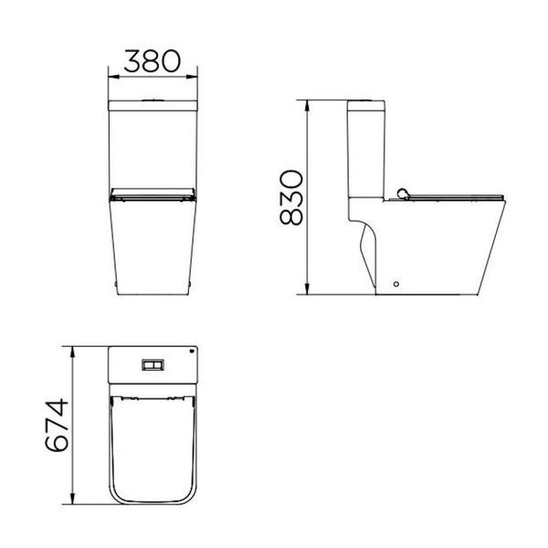 Imagem de Kit Vaso Sanitário Com Caixa Acoplada E Acessórios Vougan Branco Docol