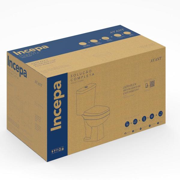 Kit Vaso Sanitário com Caixa Acoplada e Assento Soft Close Avant Incepa Imagem de Kit Vaso Sanitário com Caixa Acoplada e Assento Soft Close Avant Incepa