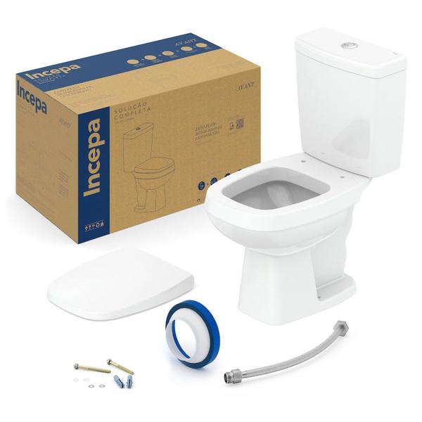 Kit Vaso Sanitário com Caixa Acoplada e Assento Soft Close Avant Incepa Imagem de Kit Vaso Sanitário com Caixa Acoplada e Assento Soft Close Avant Incepa