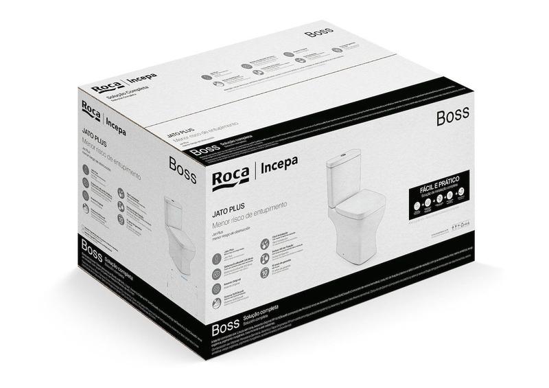 Kit Vaso Sanitário com Caixa Acoplada e Assento Soft Close Boss Incepa - Roca I Incepa Imagem de Kit Vaso Sanitário com Caixa Acoplada e Assento Soft Close Boss Incepa
