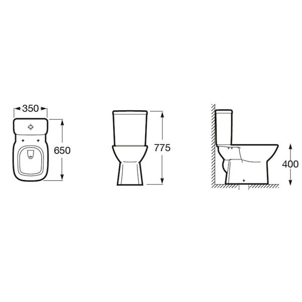 Kit Vaso Sanitário com Caixa Acoplada e Assento Soft Close Debba Classic Roca Imagem de Kit Vaso Sanitário com Caixa Acoplada e Assento Soft Close Debba Classic Roca