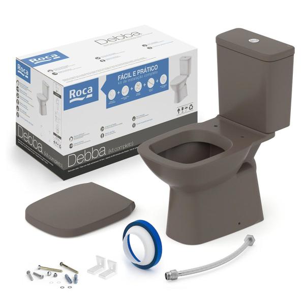 Imagem de Kit Vaso Sanitário com Caixa Acoplada e Assento Soft Close Debba Classic Roca