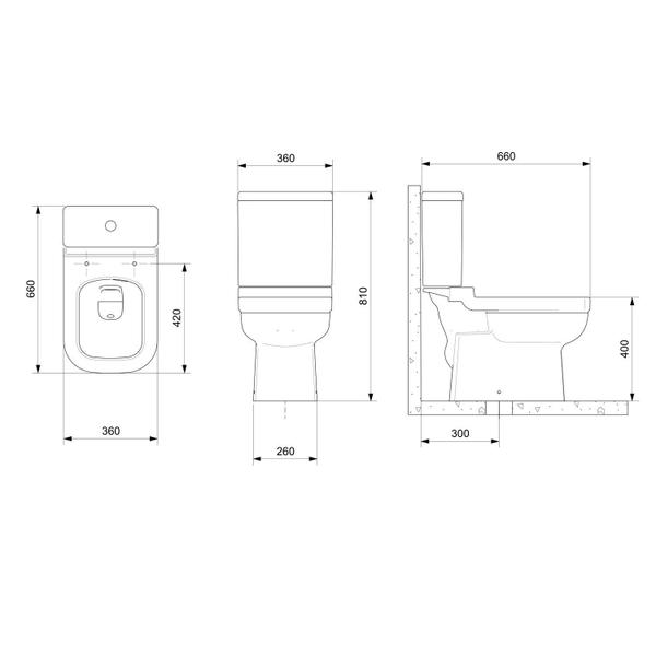 Imagem de Kit Vaso Sanitário com Caixa Acoplada e Assento Soft Close Elite Celite