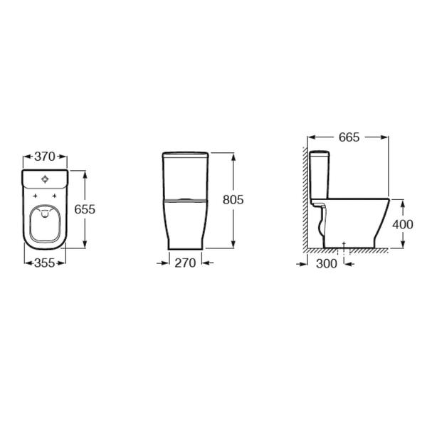 Imagem de Kit Vaso Sanitário com Caixa Acoplada e Assento Soft Close Gap Roca