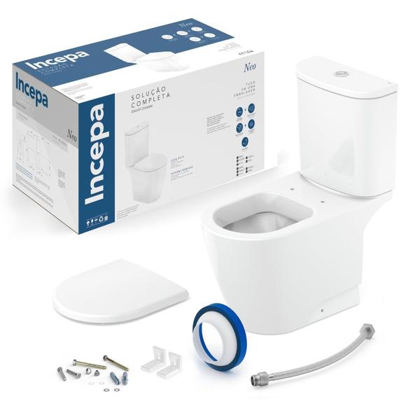 Imagem de Kit Vaso Sanitário com Caixa Acoplada e Assento Soft Close Neo Incepa